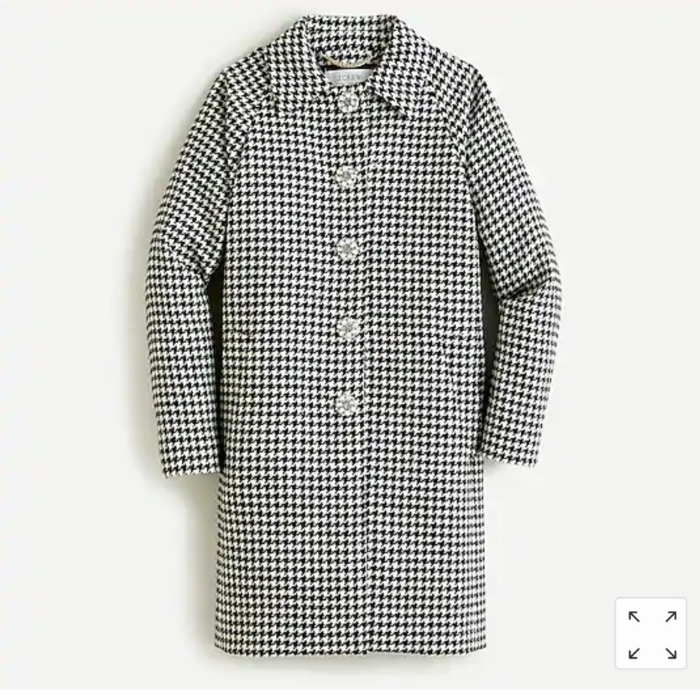 Collection car coat in houndstooth English wool 00